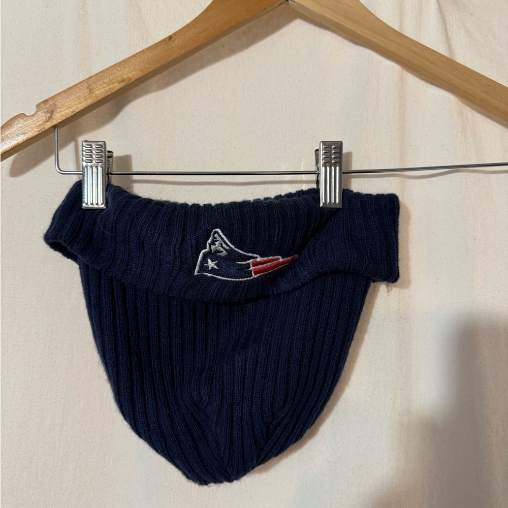 Navy Blue Knit Neck Warmer with Logo